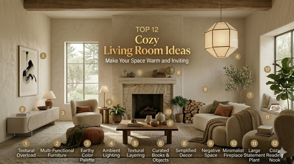 TOP 12 Cozy Living Room Ideas to Make Your Space Warm and Inviting