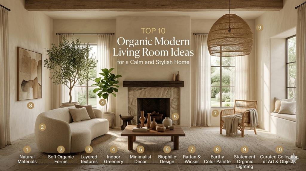 TOP 10 Organic Modern Living Room Ideas