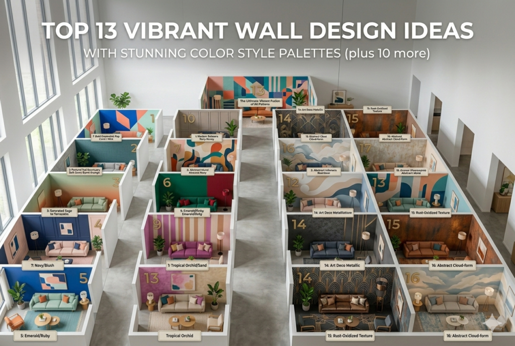 Top 13 Vibrant Wall Design Ideas with Stunning Color Style Palettes